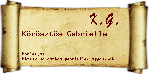 Körösztös Gabriella névjegykártya