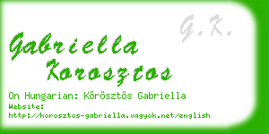 gabriella korosztos business card