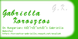 gabriella korosztos business card